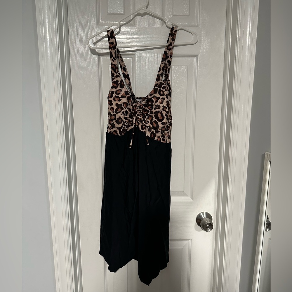 Leopard and Black Tankini Size 2X